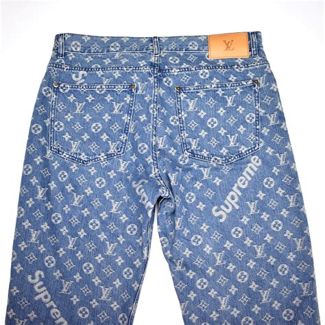 supreme lv denim jeans